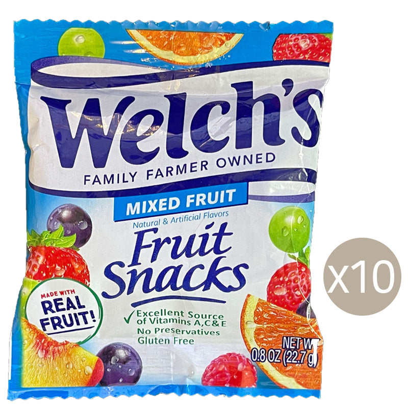 Welch's 水果零食混合水果 8 盎司裝 10 袋(平行進口)