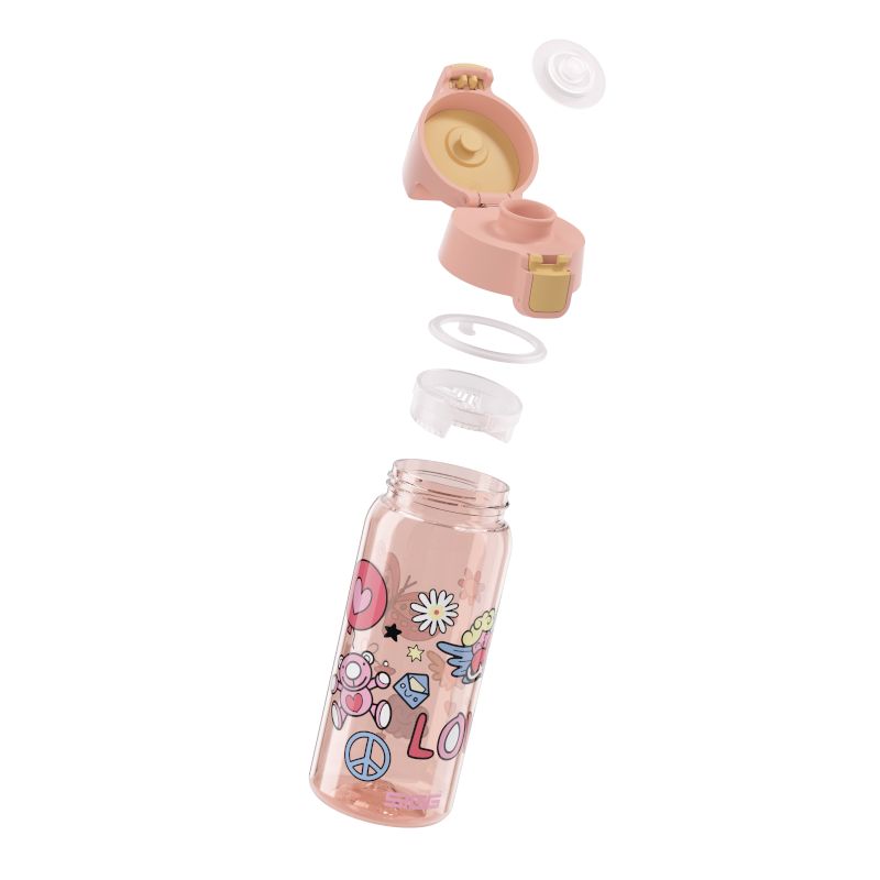 SIGG Total Color ONE Kids Peace & Love 600ml Leak-proof BPA-free Dishwasher safe
