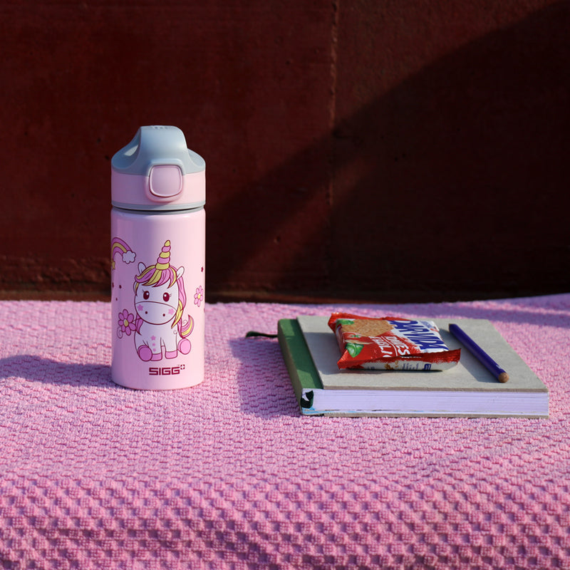 SIGG Kids Water Bottle Miracle Kids Alu With Straw - Happy Unicorn 400ml