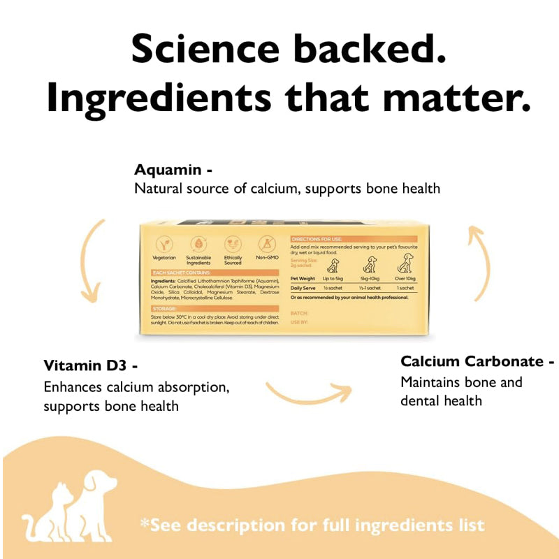 Petmima Muscle 2 Bone Advanced + Vitamin D Stimulate Bone & Muscle Growth, Promotes Strong Teeth, Australian Made