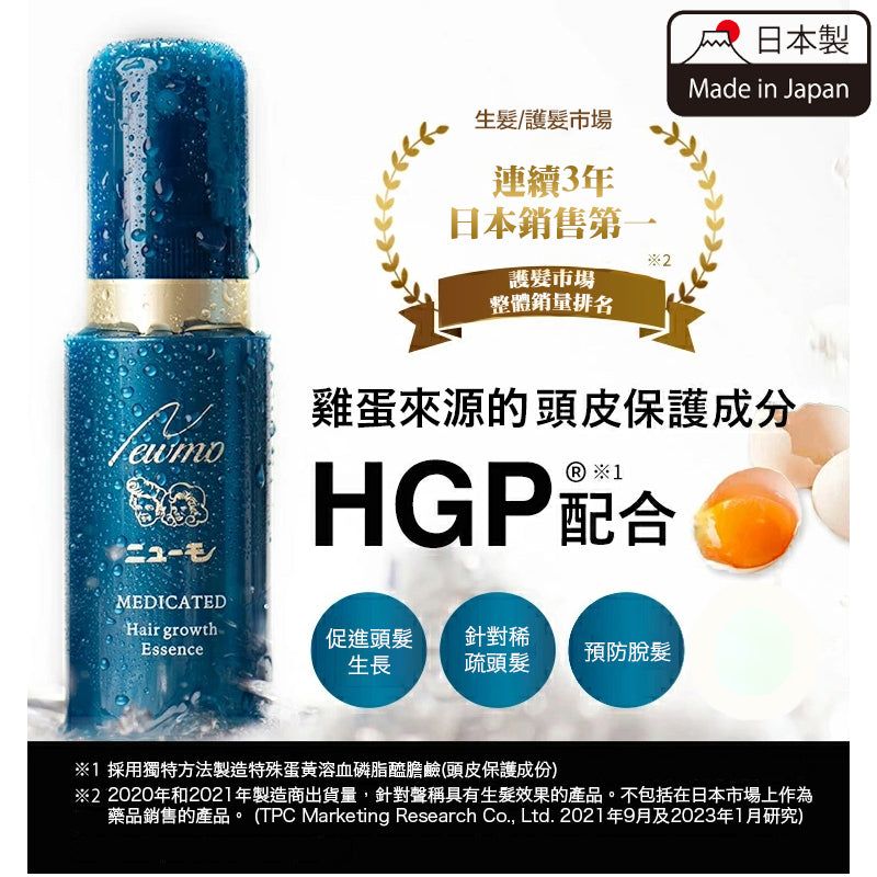 Newmo - 育髮劑 育髮精華 75毫升 育髮防脫 激活毛囊 強韌髮絲 - 日本製造