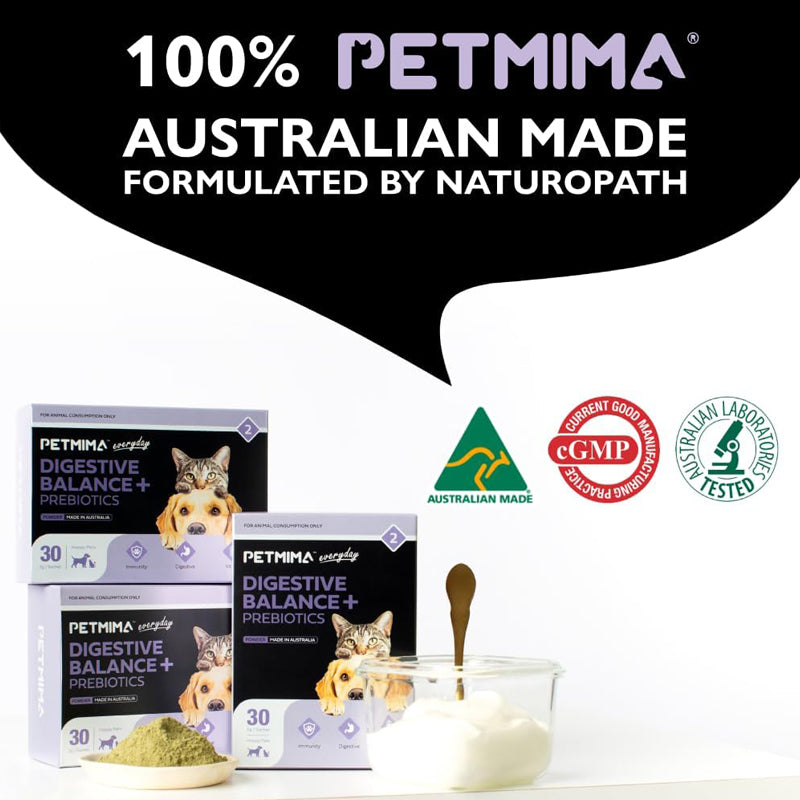 Petmima Digestive Balance + Prebiotic Supplement for Dogs & Cats All Breeds & Sizes