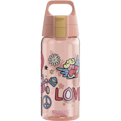 SIGG Total Color ONE Kids Peace & Love 600ml Leak-proof BPA-free Dishwasher safe