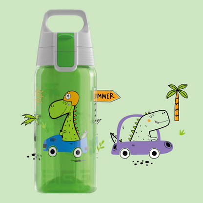 SIGG VIVA ONE Dino Race 500ml Leak-proof BPA-free Dishwasher safe - Made in Germany