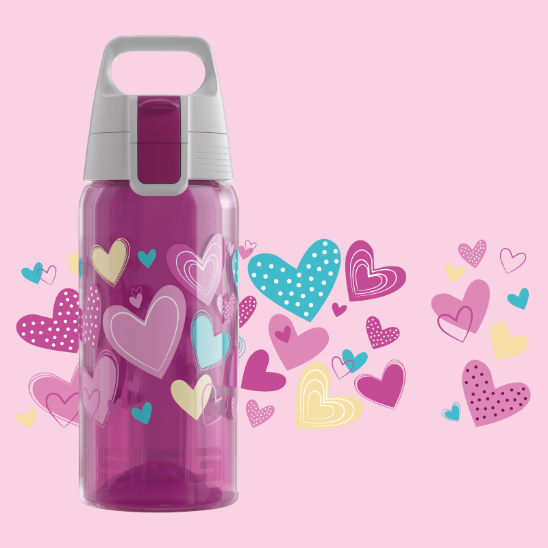 VIVA ONE Hearts 0.5L BPA-free Dishwasher safe - Made in Germany